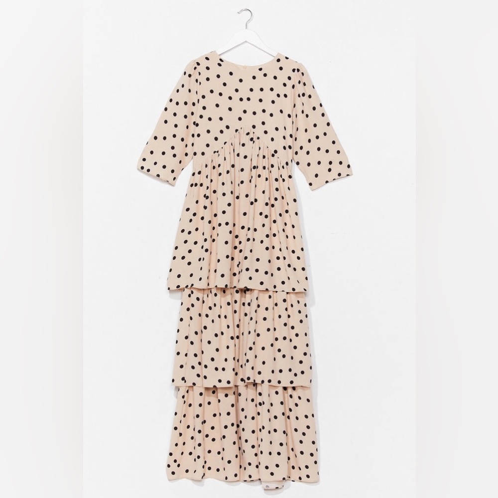 2/30$ I'm Out of Tier Polka Dot Maxi Dress